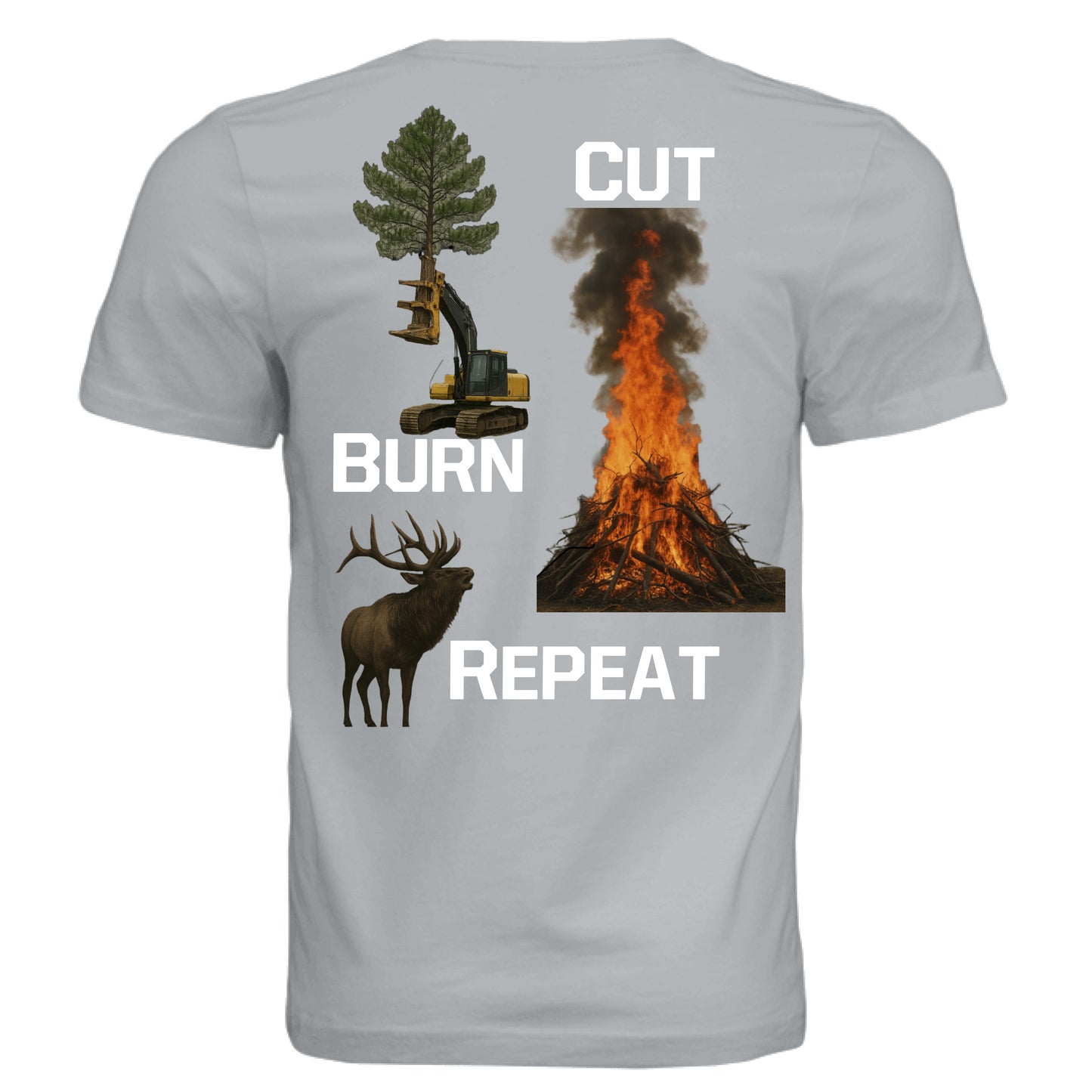 Solid Silver Triblend - BACK